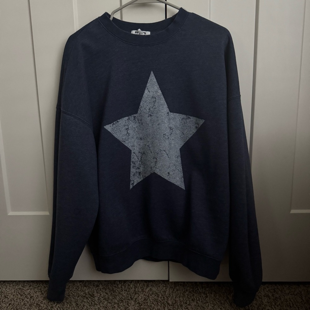 distressed crewneck sweatshirt